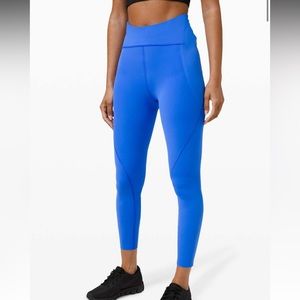 Lululemon Free to Speed Cerulean Blue High Rise Leggings